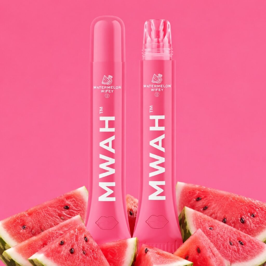 Watermelon Wifey review: the lip gloss pen held in hand